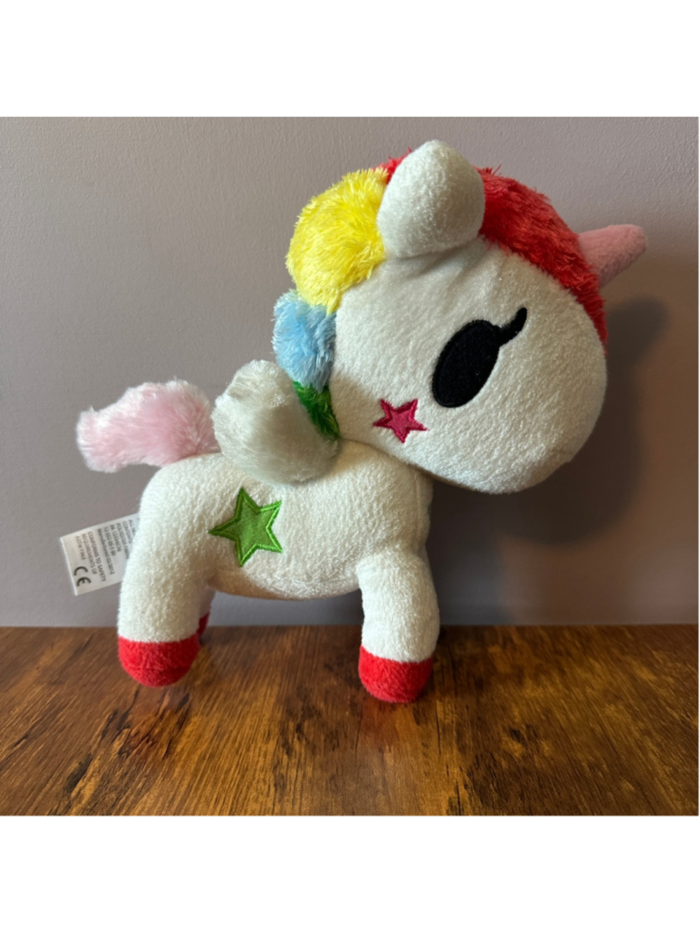 Tokidoki Stellina Unicorno Plush Unicorn Pegasus 2011 White Rainbow Stars 6"